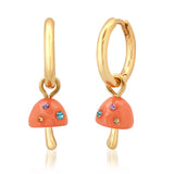 TAI JEWELRY Earrings Pink Mushroom Magic Huggie Earrings