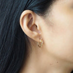 TAI JEWELRY Earrings Silver Nail Hoop