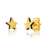 TAI JEWELRY Earrings Navy And Gold Star Studs