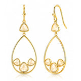TAI JEWELRY Earrings MOON/ CAT'S EYE Neutral Double Drop Earrings