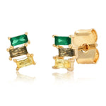 TAI JEWELRY Earrings GREEN Ombré Baguette Stack