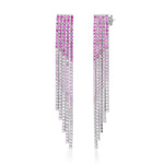 TAI JEWELRY Earrings Ombre CZ Fringe Earrings