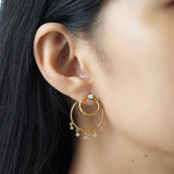 TAI JEWELRY Earrings Opal Double Hoop Jacket