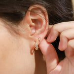 TAI JEWELRY Earrings Opal Studs With CZ Drop