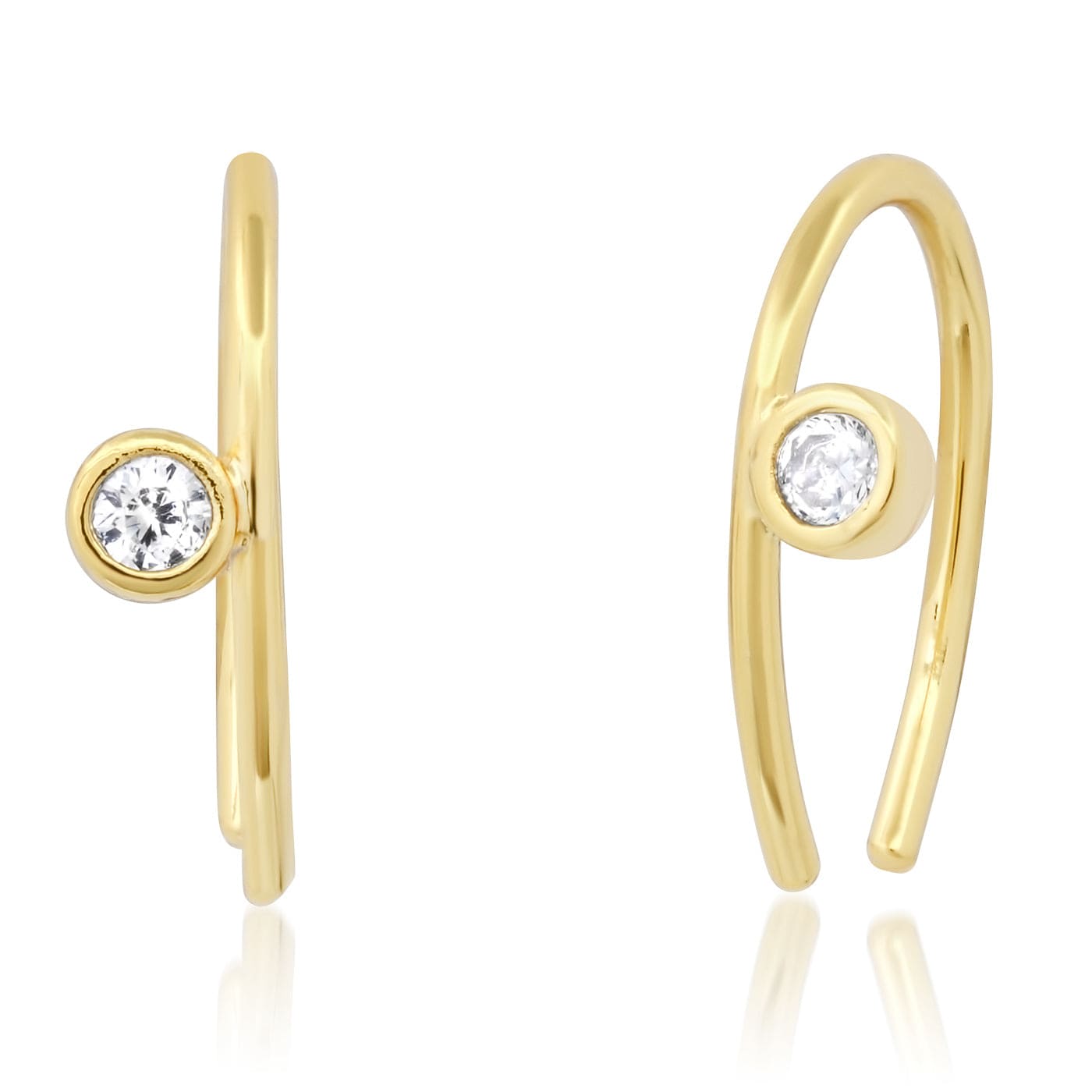 TAI JEWELRY | Open Arc CZ Studs | Earrings |