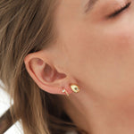 TAI JEWELRY Earrings Open Arc CZ Studs