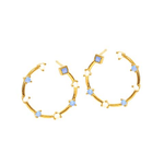 TAI JEWELRY Earrings Sky Open Opal Hoops