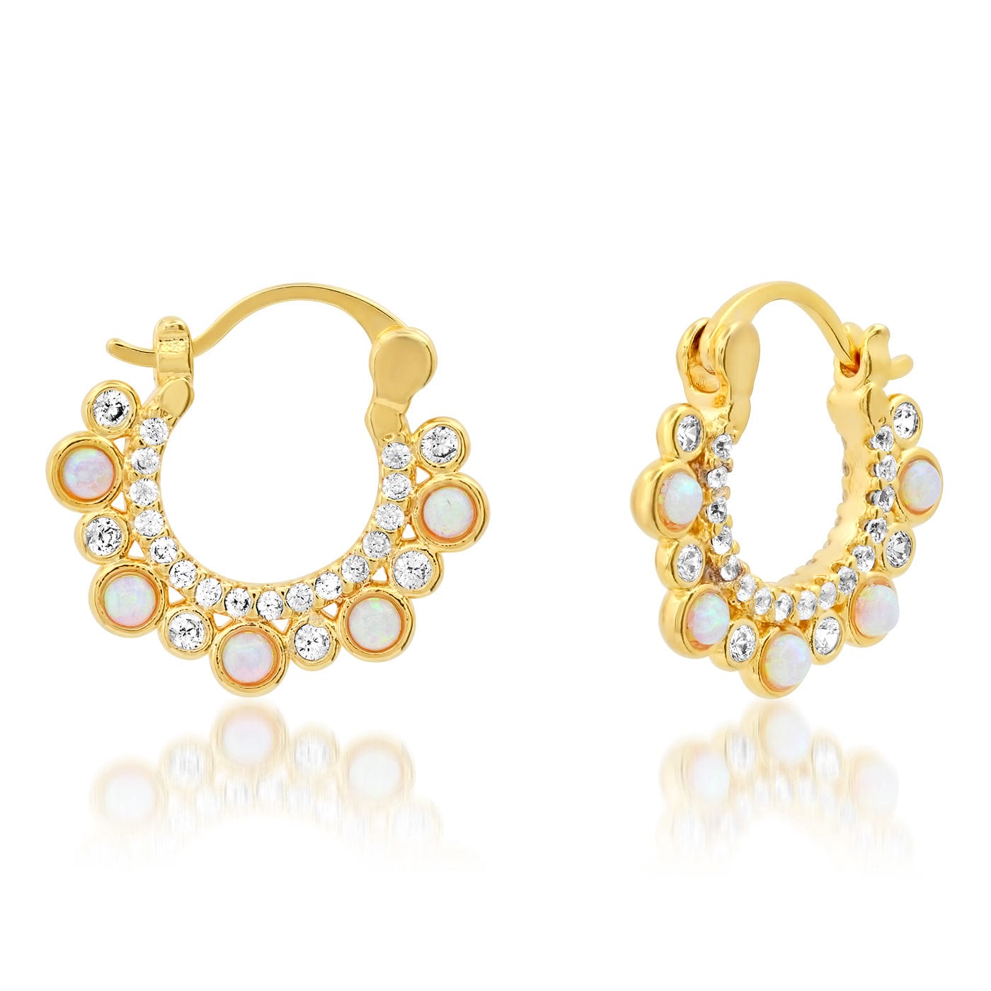 TAI JEWELRY Earrings Ophelia Opal Huggie Hoops