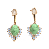 TAI JEWELRY Earrings Green Oval Drop Earrings