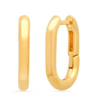 TAI JEWELRY Earrings Gold Oval Hoop