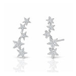 TAI JEWELRY Earrings SILVER Pave 5 Star Earrings