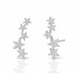 TAI JEWELRY Earrings SILVER Pave 5 Star Earrings