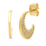 TAI JEWELRY Earrings Pave Abstract Huggie