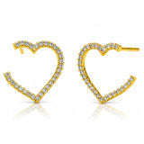 TAI JEWELRY Earrings Pavé Open Heart Earrings