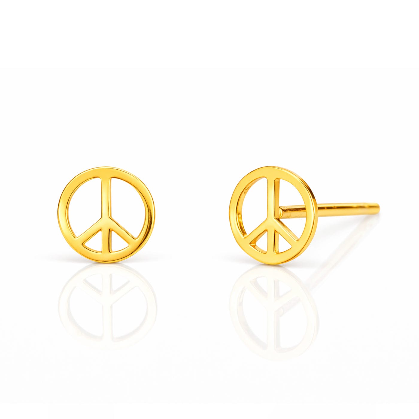 TAI JEWELRY Earrings GOLD Peace Sign Studs
