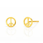 TAI JEWELRY Earrings GOLD Peace Sign Studs