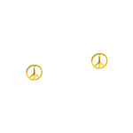 TAI JEWELRY Earrings GOLD Peace Sign Studs