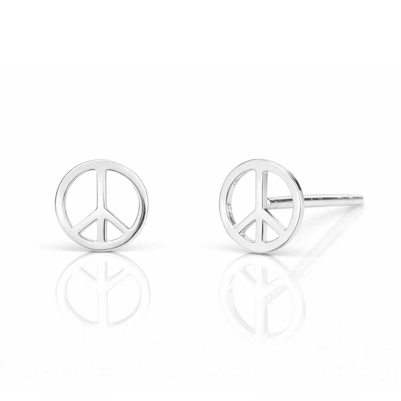 TAI JEWELRY Earrings SILVER Peace Sign Studs