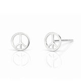 TAI JEWELRY Earrings SILVER Peace Sign Studs