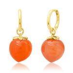 TAI JEWELRY Earrings Peach Charm Huggies