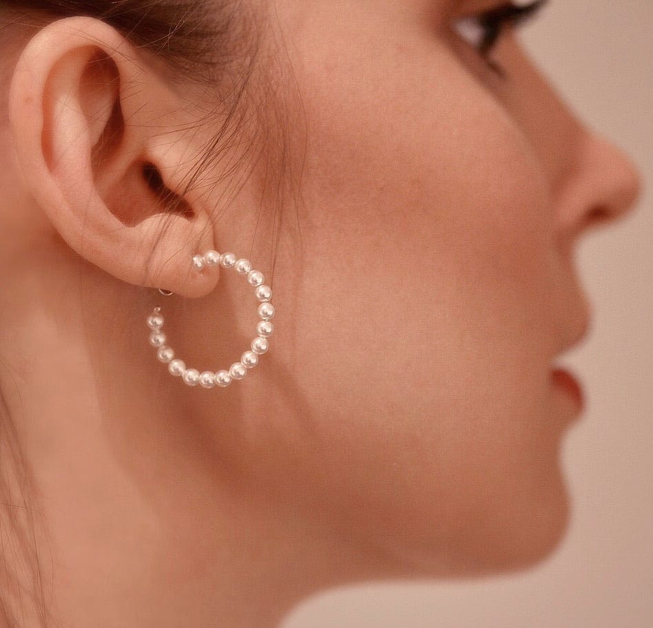 TAI JEWELRY Earrings Pearl Hoops