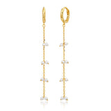 TAI JEWELRY Earrings Pearl Waterfall Huggie Earrings