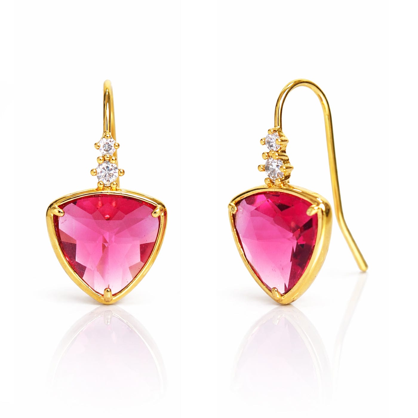 TAI JEWELRY Earrings Pink Crystal Drop Earrings