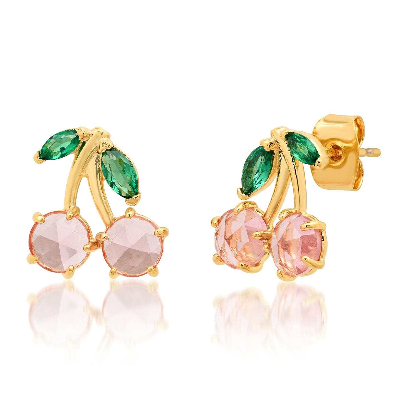 TAI JEWELRY Earrings Pink Glass Cherry Studs