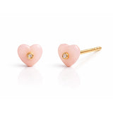 TAI JEWELRY Earrings Pink Heart Studs