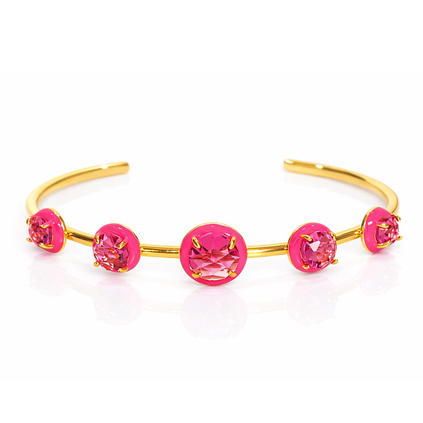 TAI JEWELRY Earrings Pink Statement Cuff
