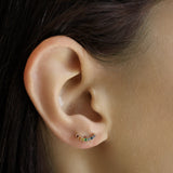 TAI JEWELRY Earrings Rainbow Arc Stud