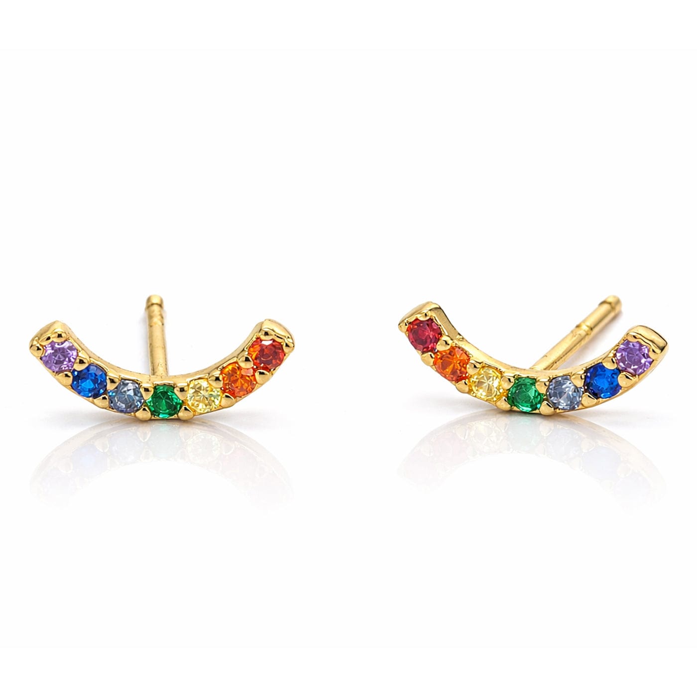 TAI JEWELRY Earrings Rainbow Arc Stud