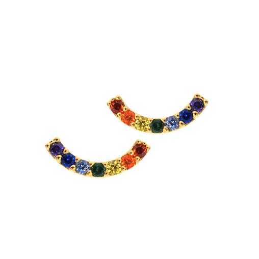 TAI JEWELRY Earrings Rainbow Arc Stud