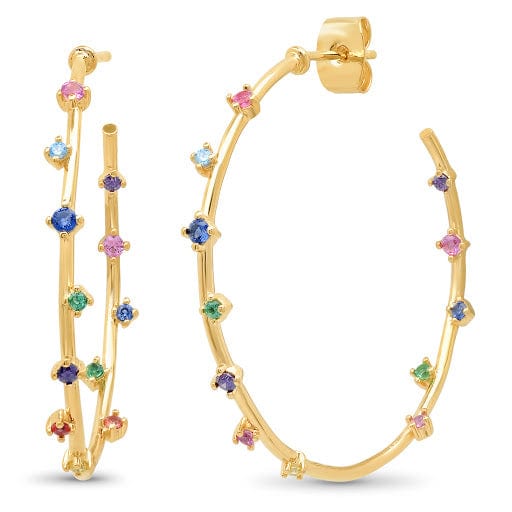 TAI JEWELRY Earrings Rainbow Hoop Earrings