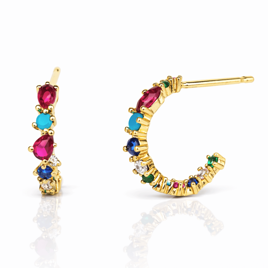 TAI JEWELRY Earrings Rainbow Huggies