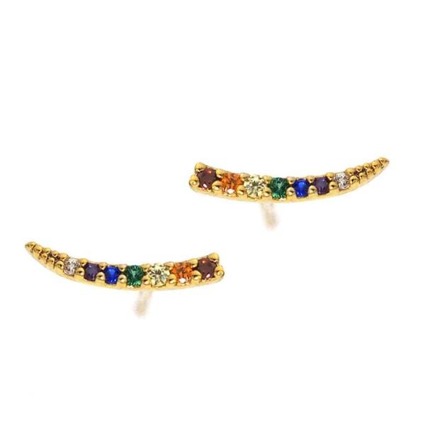 TAI JEWELRY Earrings Rainbow Slice Stud