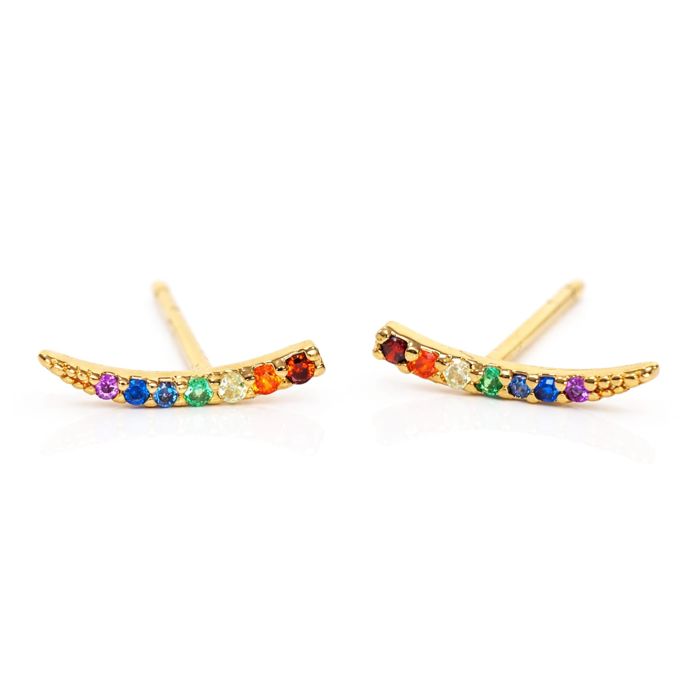 TAI JEWELRY Earrings Rainbow Slice Studs