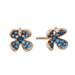 TAI JEWELRY Earrings Sapphire Clover Stud Earrings