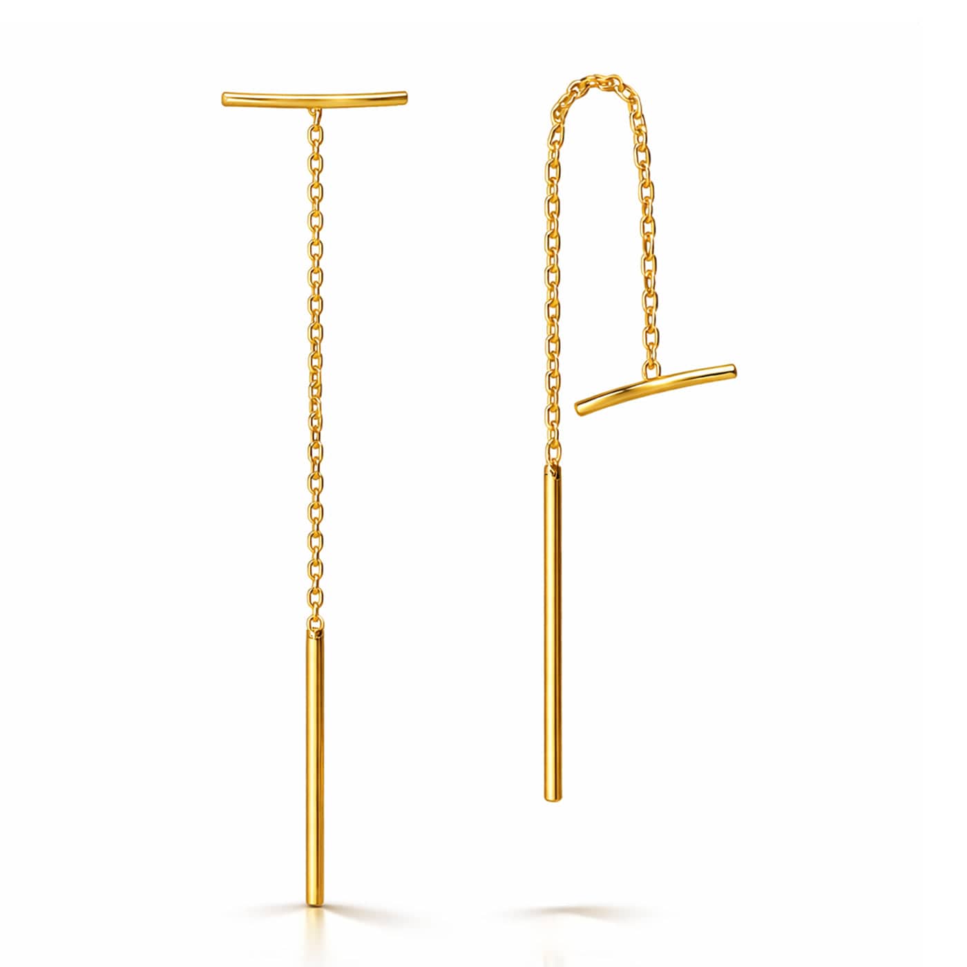 TAI JEWELRY | Simple Curved Bar Threader Earrings | Earrings |