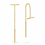 TAI JEWELRY | Simple Curved Bar Threader Earrings | Earrings |