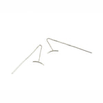 TAI JEWELRY Earrings Silver Simple Curved Bar Threader Earrings
