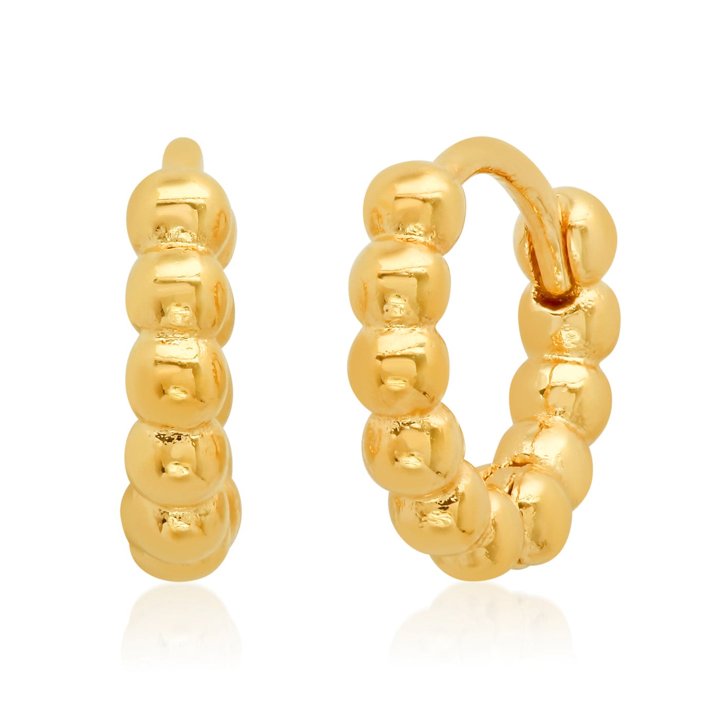 TAI JEWELRY Earrings Small Gold Ball Huggie Earrings