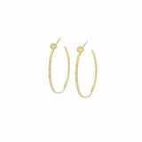 TAI JEWELRY Earrings GOLD / MOON Small Hoop Earrings With Stud