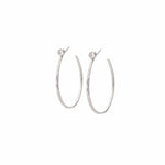 TAI JEWELRY Earrings SILVER / CLEAR Small Hoop Earrings With Stud