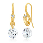 TAI JEWELRY Earrings Solitaire Floating Cz French Wire Earring