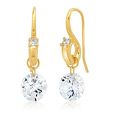 TAI JEWELRY Earrings Solitaire Floating Cz French Wire Earring