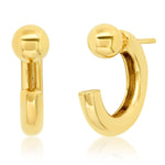 TAI JEWELRY Earrings Gold Sphere Huggie Jacket