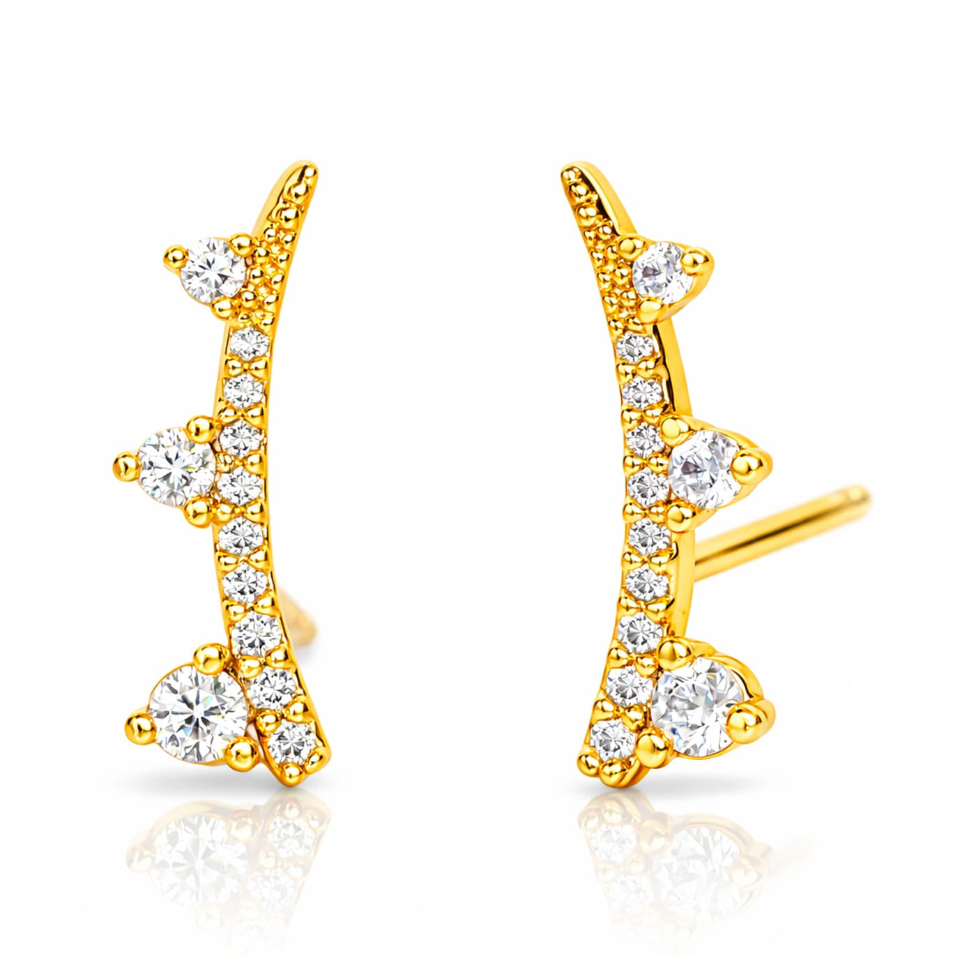 TAI JEWELRY Earrings GOLD Spike Climber Earrings