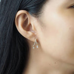 TAI JEWELRY Earrings Split Linear Pave Cz Earring