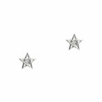 TAI JEWELRY earrings SILVER Star Stud With Cz Accent